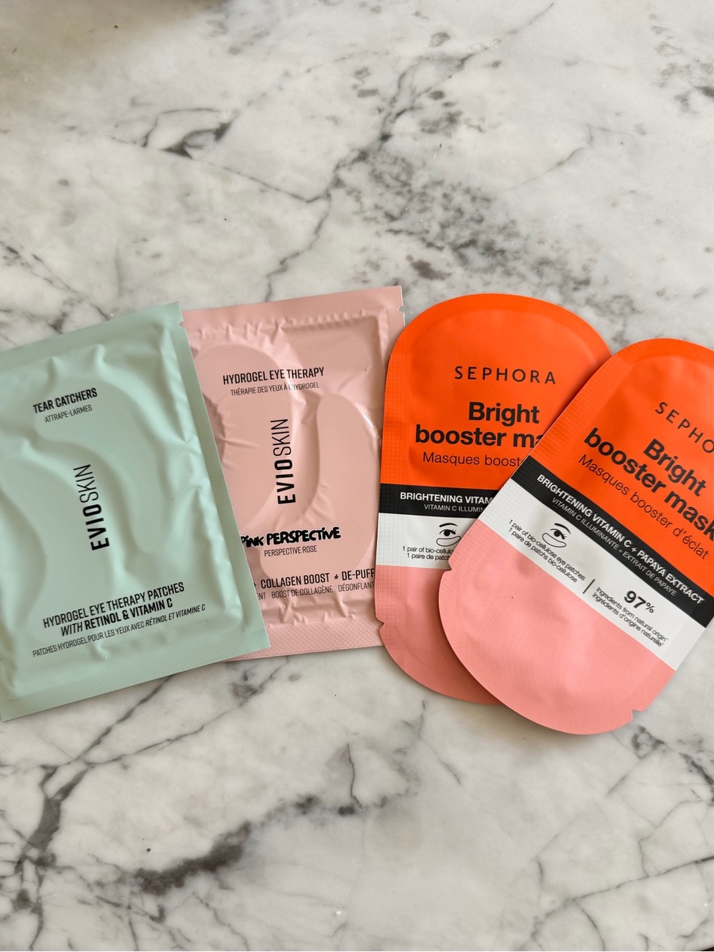 Eye Mask Bundle! Sephora Bright Booster Mask & Evio Skin Hydrogel